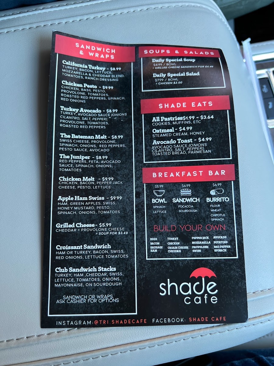 Shade Cafe Menu-1
